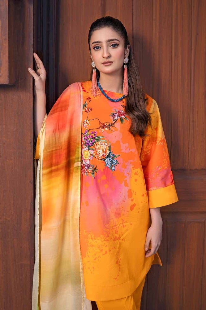 Gul Ahmed Summer Essential 2024 3pc Printed Lawn Suit Cl 42022 A