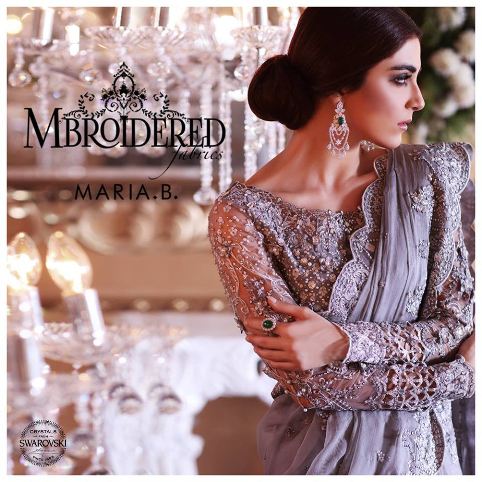 MARIA.B. Mbroidered Luxury Eid Collection 2017 ft. Maya Ali Pakistani Luxury Eid Suits YourLibaas