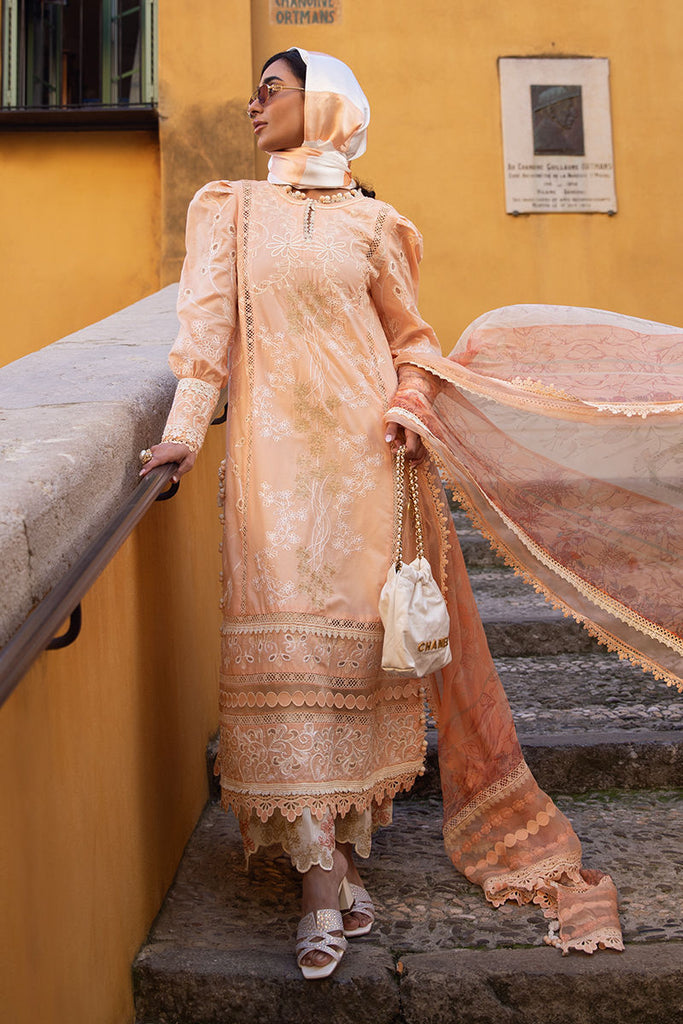 Ansab Jahangir Zoha Luxury Lawn – Alluring Apricot