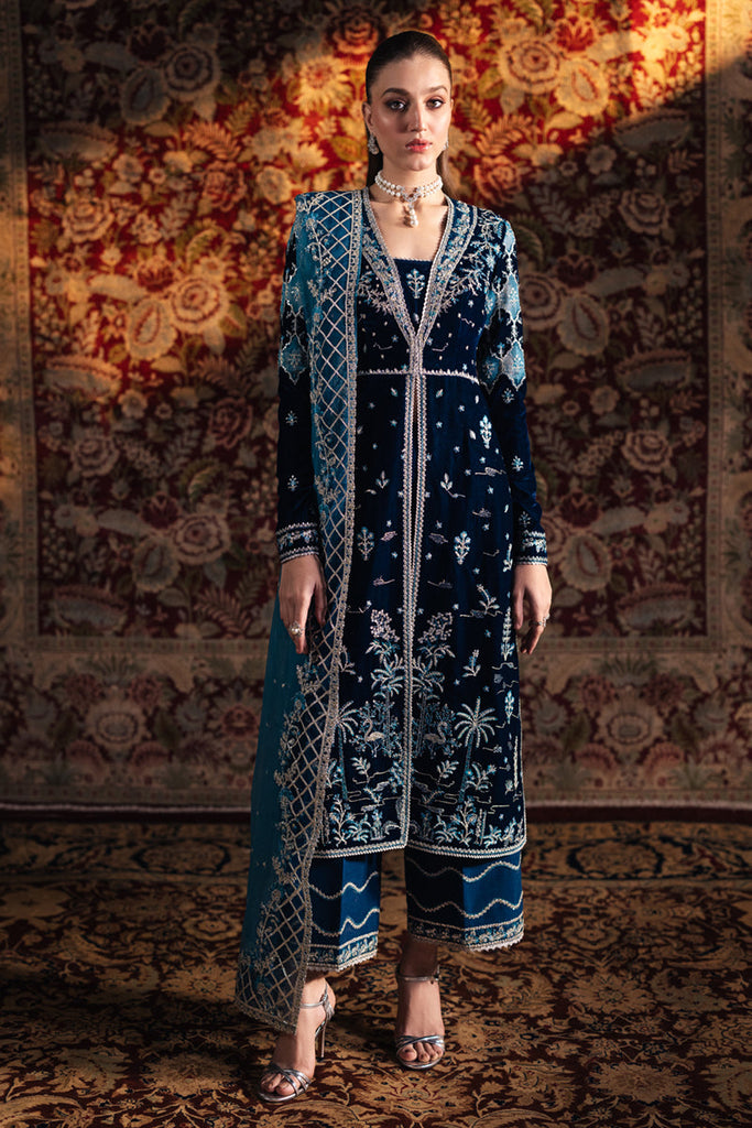 Qalamkar Luxury Velvet Edit Formals – BK-07  LIYANA