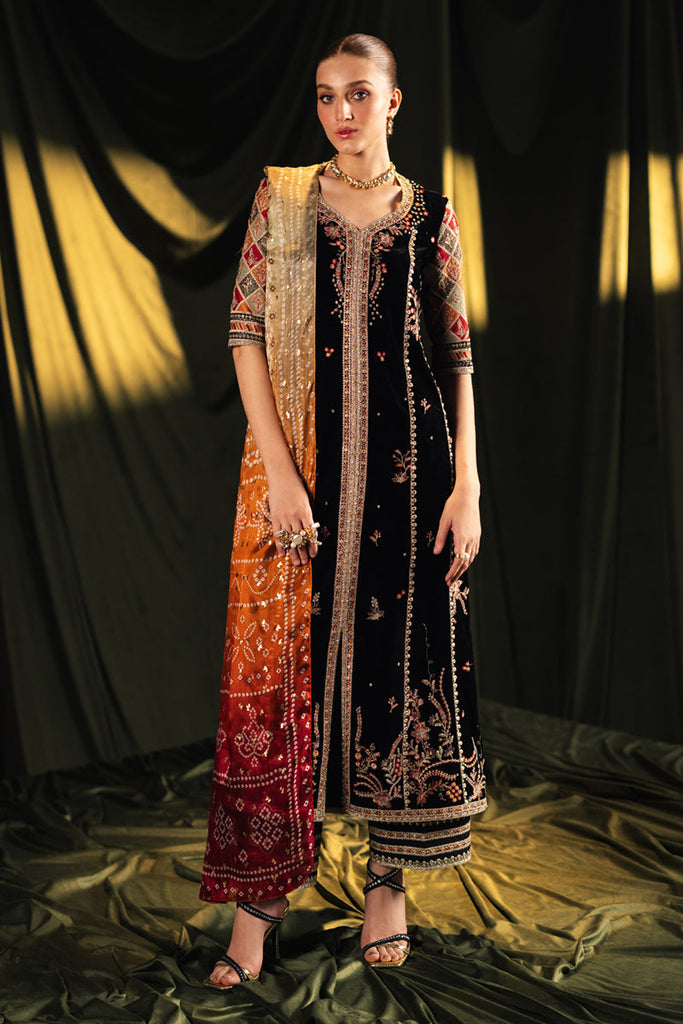 Qalamkar Luxury Velvet Edit Formals – BK-06  ZOLA