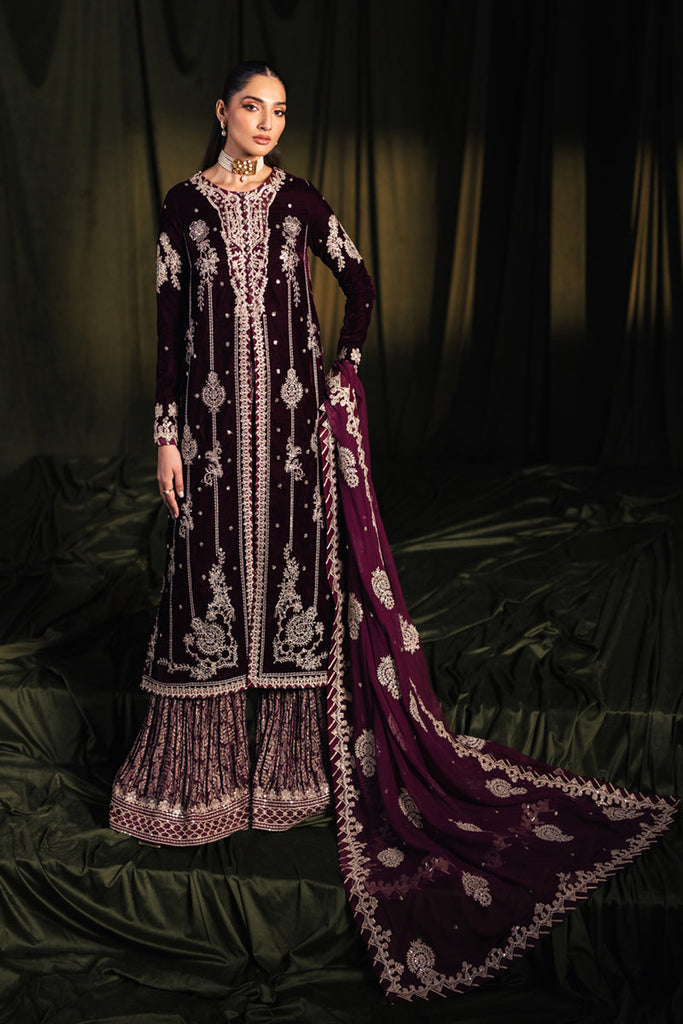 Qalamkar Luxury Velvet Edit Formals – BK-01  AMANI