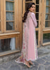 Crimson X Saira Shakira Luxury Lawn – A Floral Mesh - Rose Pink