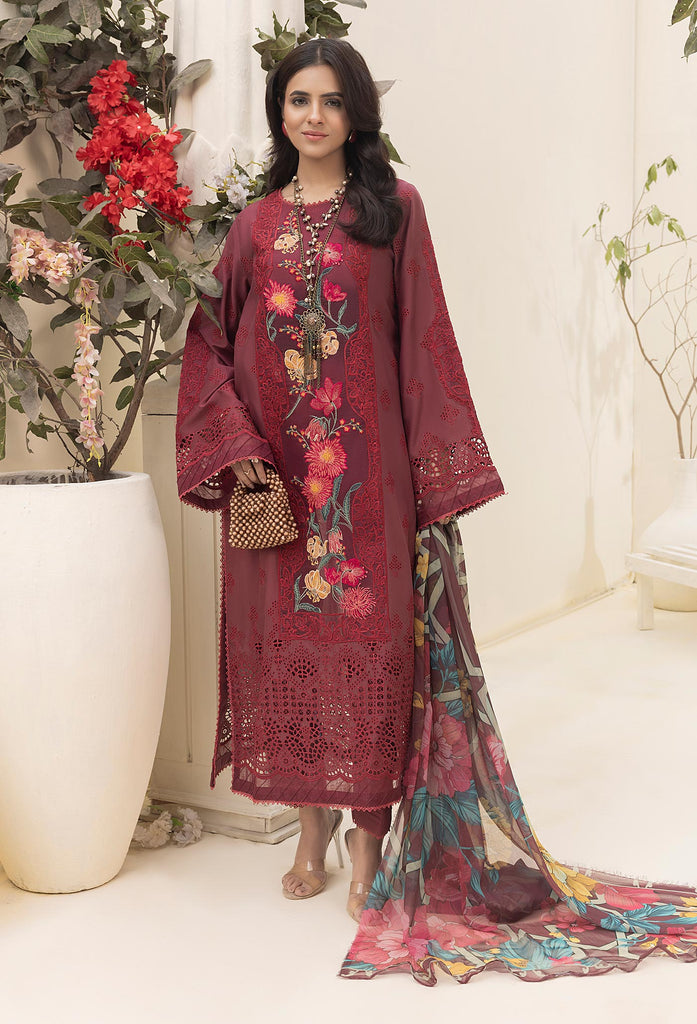 Adan's Libas Zaria Schiffli Embroidered Lawn – D-9