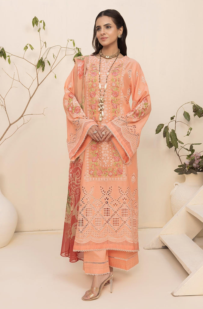 Adan's Libas Zaria Schiffli Embroidered Lawn – D-7