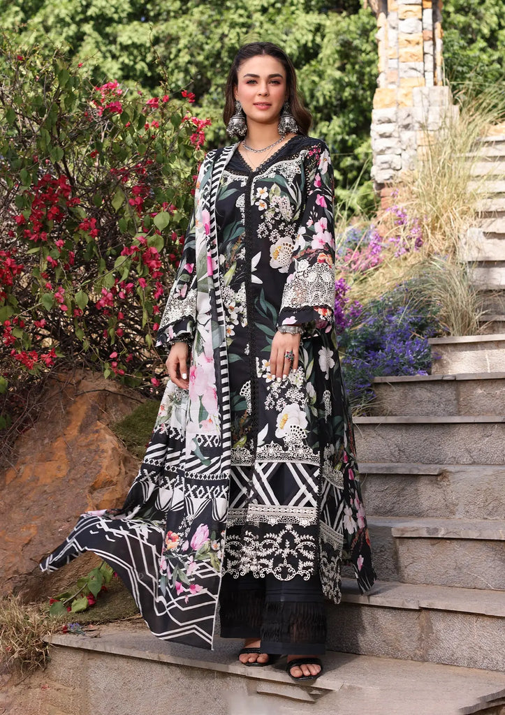 Elaf Prints Chikankari Lawn – ECK-02A NOIREE