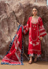 Crimson X Saira Shakira Luxury Lawn 2024 – Stars of Fire - Flame red