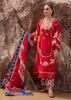 Crimson X Saira Shakira Luxury Lawn 2024 – Stars of Fire - Flame red