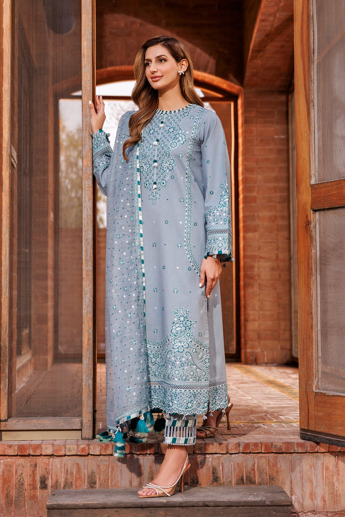 Farasha Dastoor Embroidered Lawn Collection – Beryl Grey