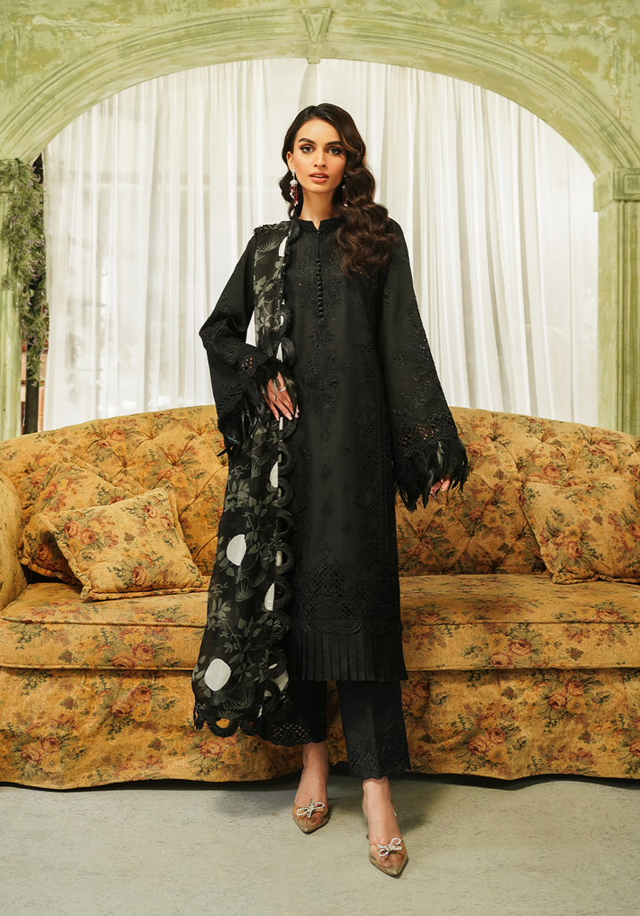 ZarQash Tresor Luxury Lawn – ZQT 005 MIDNIGHT