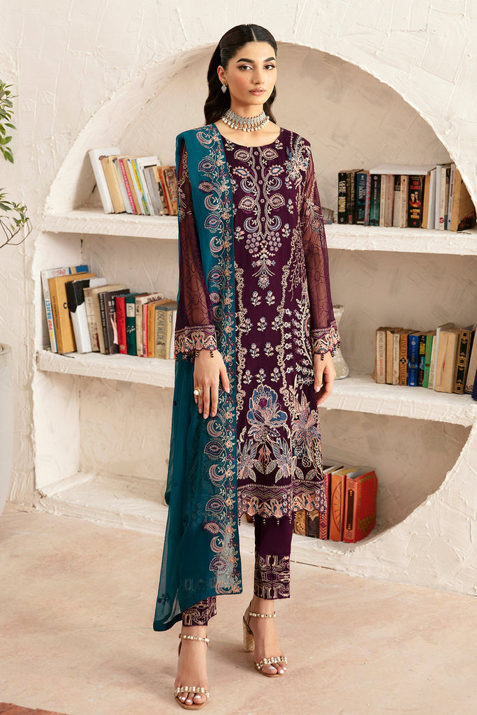 Ramsha Rangoon Chiffon Formals – D-1211