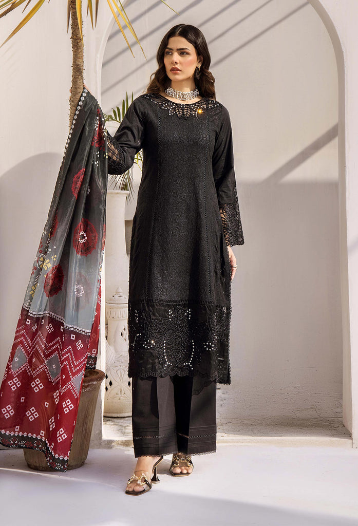 Adan's Libas Rumi Schiffli Embroidered Lawn – D-9