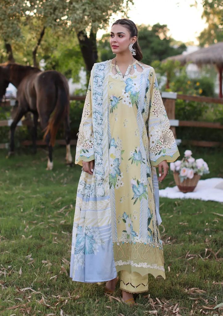 Elaf Prints Chikankari Lawn – ECK-05A CITRUS CRUSH