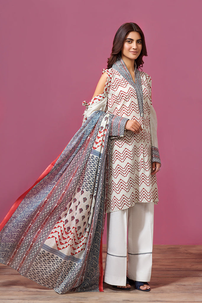 Nishat Linen Lawn – 3 Piece - Printed Suit - 41907532-R