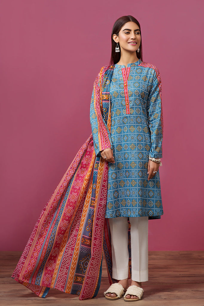 Nishat Linen Lawn – 3 Piece - Printed Suit - 41907537-R