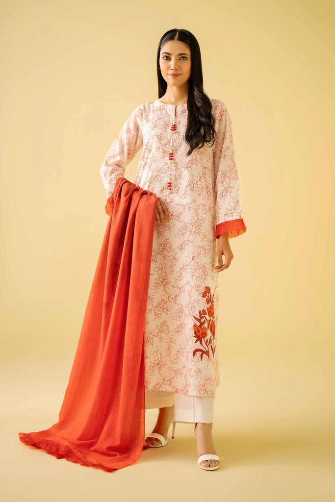 Nishat Linen Spring/Summer Lawn – 2 Piece - Printed Embroidered Suit - 42401571