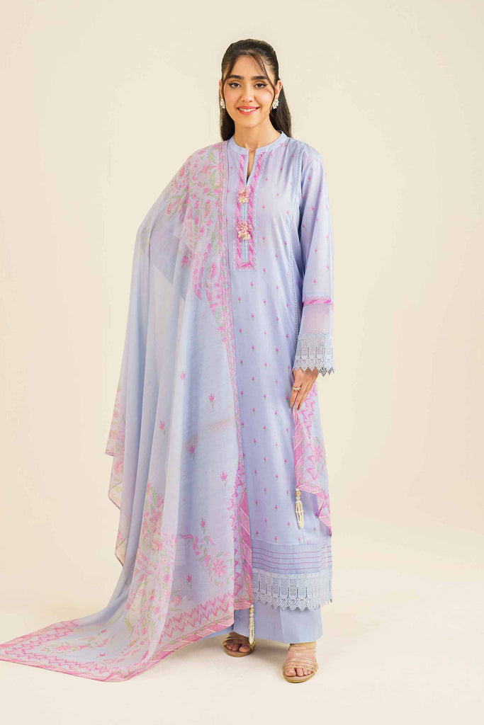 Nishat Linen Spring/Summer Lawn – 2 Piece - Printed Suit With Laces - 42401599