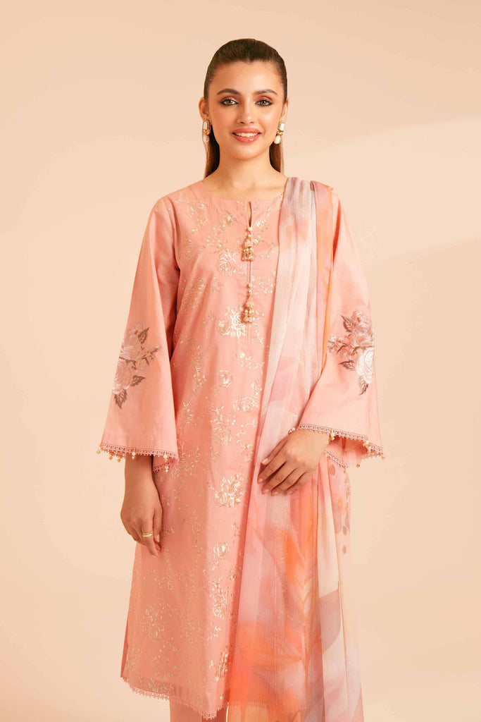 Nishat Linen Spring/Summer Lawn – 3 Piece - Embroidered Suit - 42401696