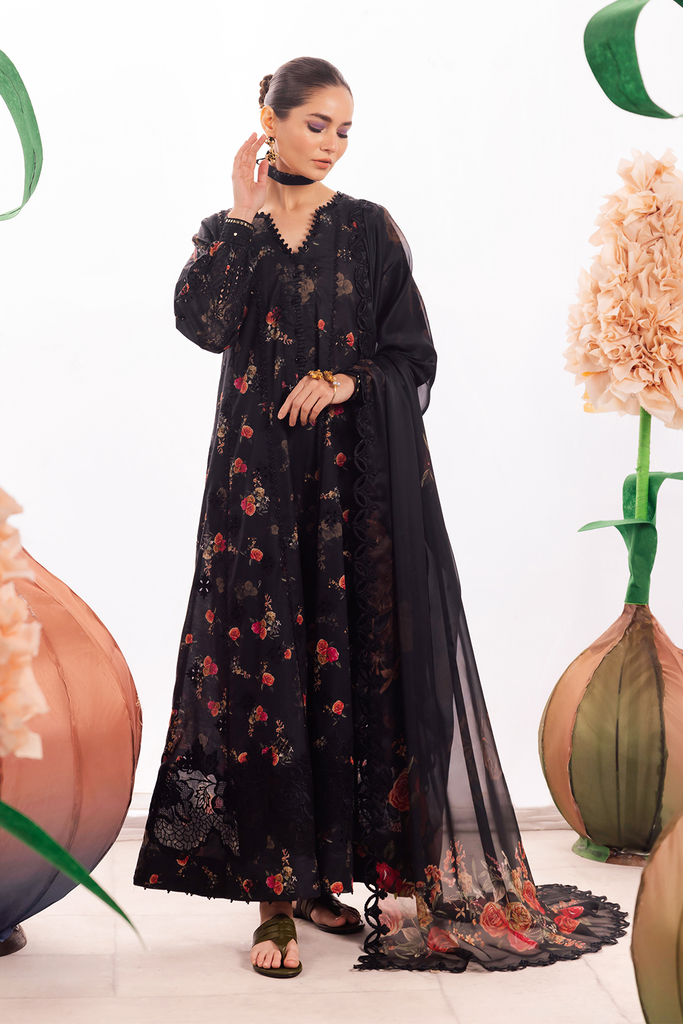 Iznik Dahlia Lawn Collection – DL-08 Embroidered Lawn