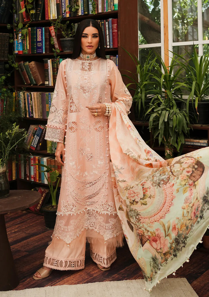 Kahf Luxury Lawn – KLE-03A Flamingo