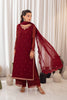 Azure Ensembles Luxury Chiffon Formals – Wine Scarlet