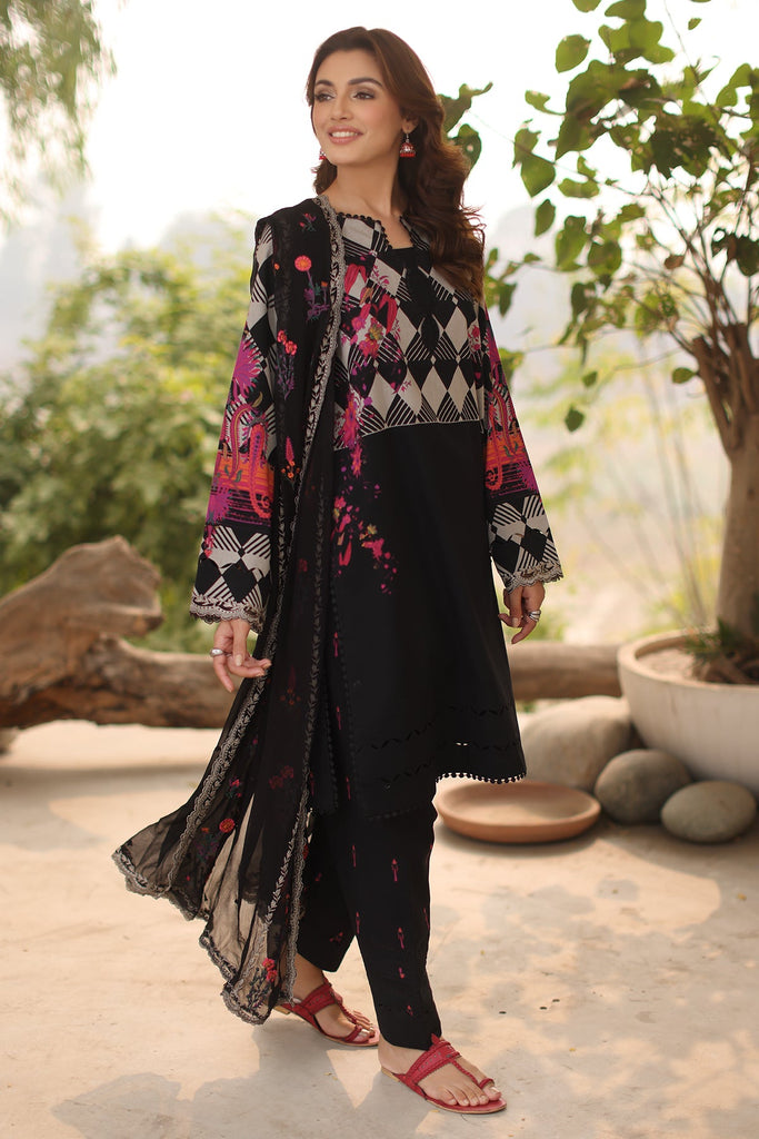 Charizma Print Melody – Printed Lawn Shirt with Embroidered Dupatta and Trouser DSPM4-08