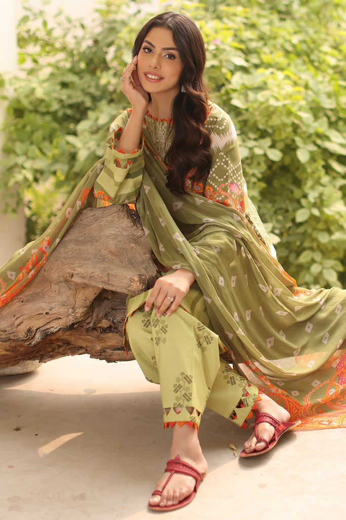 Charizma C-Prints – Printed Lawn Shirt with Chiffon Dupatta and Trouser DCSP4-5