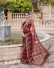 Noor Kaani Luxe Handmade Formals – D5 Maroon Saree