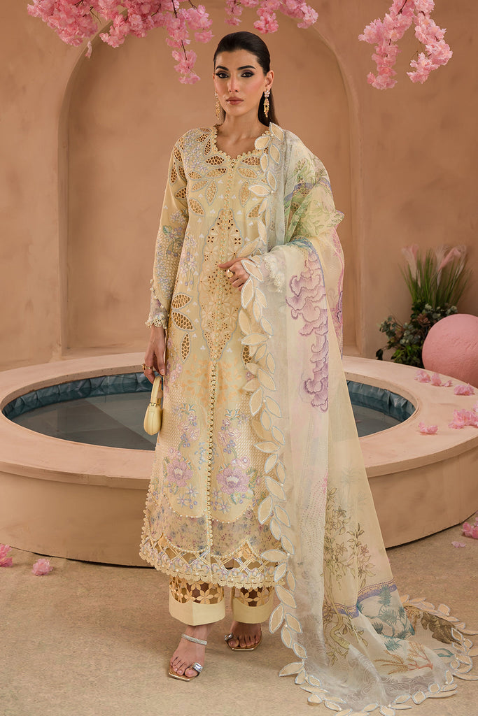 Afrozeh The Painted Garden Festiive Eid Lawn – Sweet Saffron