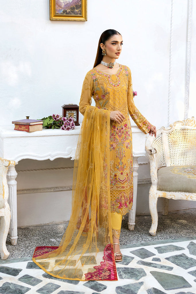 Ramsha Chevron Chiffon Formals – A-1004