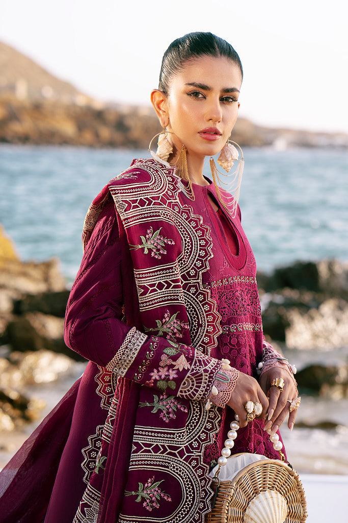 AJR Dastan Luxury Lawn – Cherry Wine