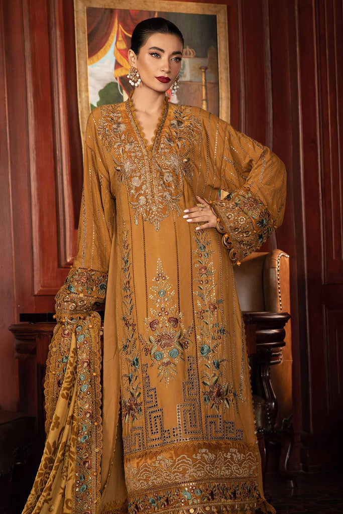 MARIA.B Winter Luxe – Embroidered Twill Linen | DL-1207