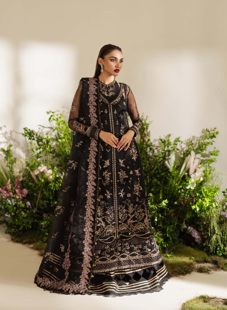 Zoya & Fatima Reem Festive Formals - 4PC Embroidered & Handwork Raw Silk – AFRAH