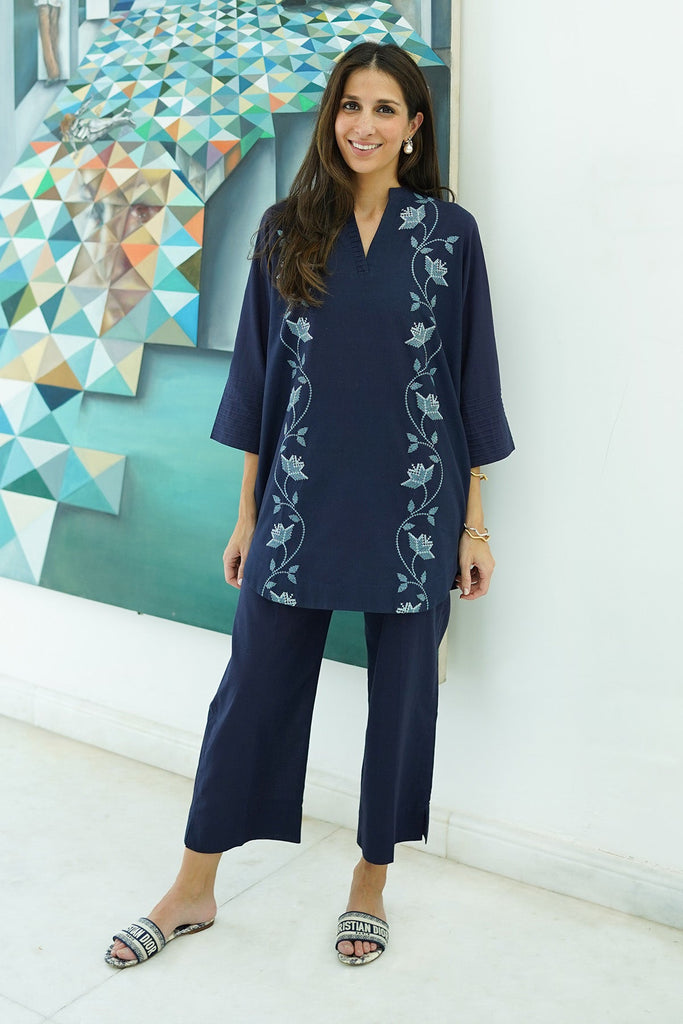 Sahar Stitched RTW Core Co-Ords – Twilight Navy SSCE-RK-02