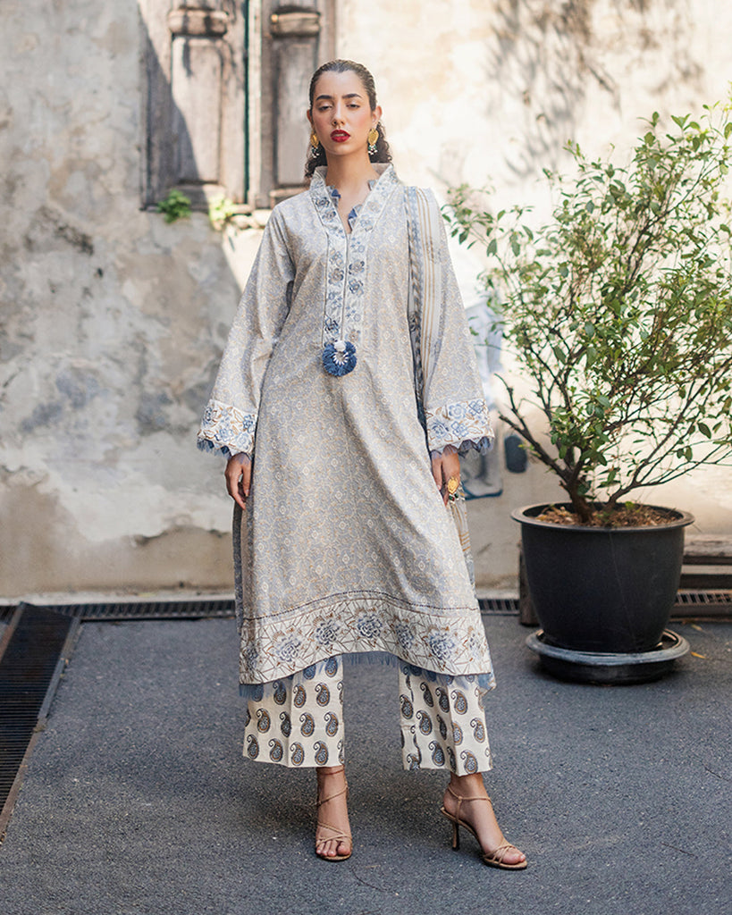 Roheenaz Taneez Block Print Lawn – Mahsa