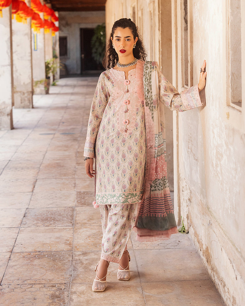 Roheenaz Taneez Block Print Lawn – Vesta