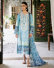 Roheenaz Flora Printed Lawn – Azure