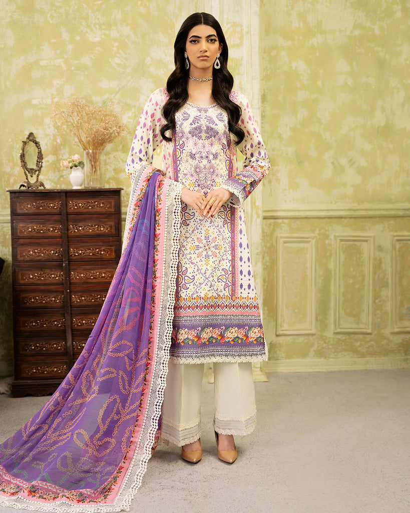 Roheenaz Flora Printed Lawn – Evangeline