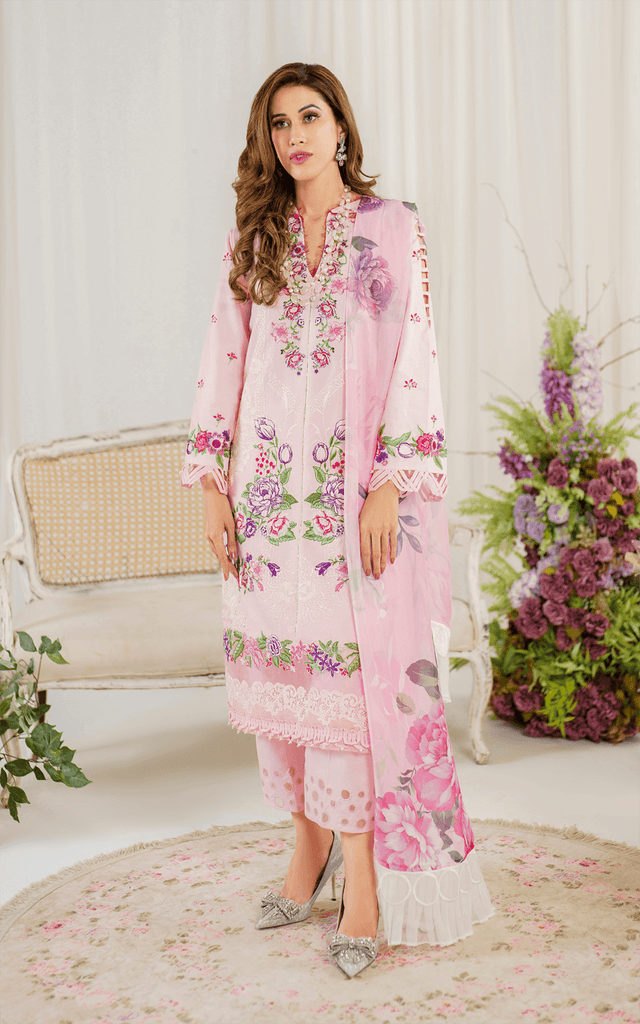 Asifa & Nabeel Pretty in Pink Luxury Lawn – Sedum (PP-9)