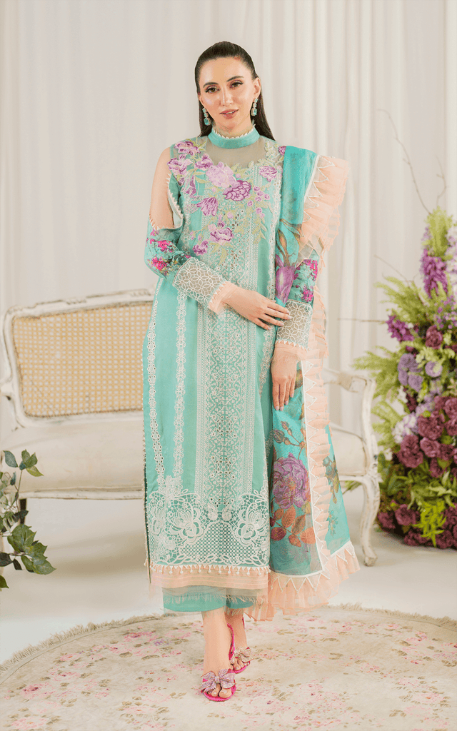 Asifa & Nabeel Pretty in Pink Luxury Lawn – Water Lily (PP-3)