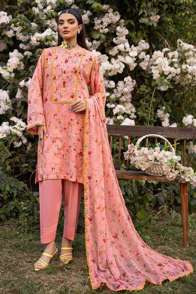 Gul Ahmed – 3 Piece Printed Lawn Suit with Chiffon Dupatta BM-42002