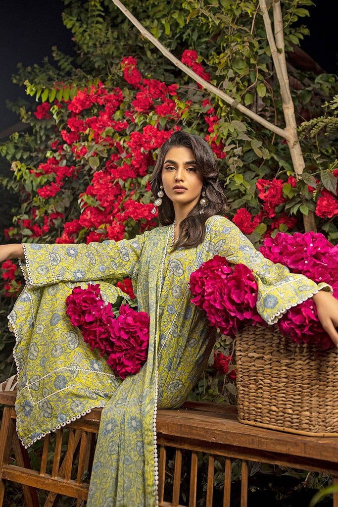 Gul Ahmed – 3 Piece Printed Lawn Suit with Chiffon Dupatta BM-42003