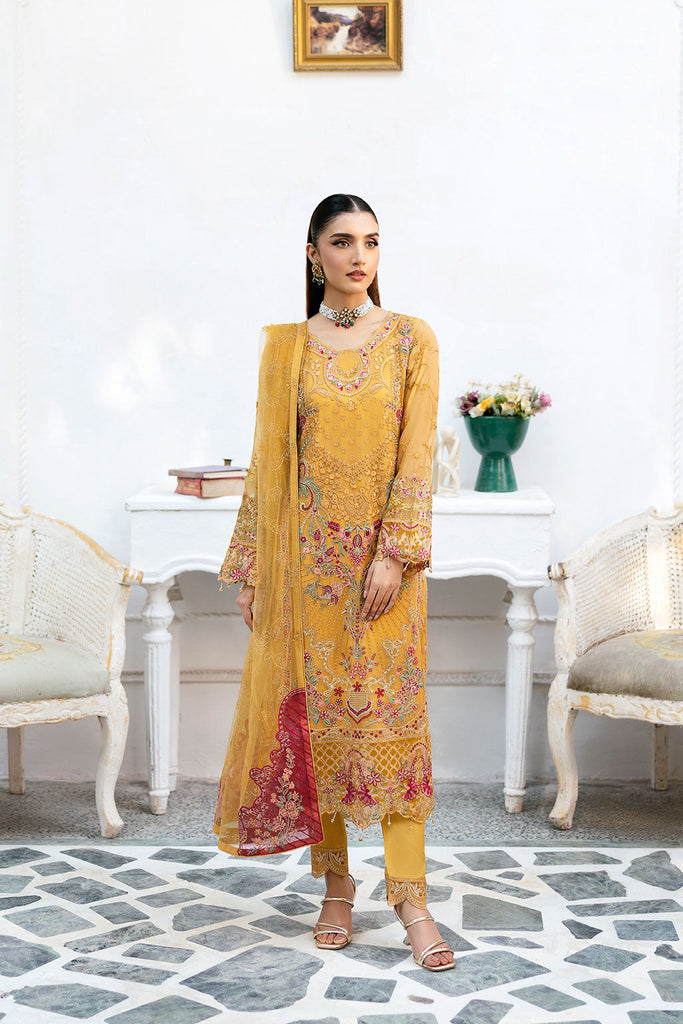 Ramsha Chevron Chiffon Formals – A-1004