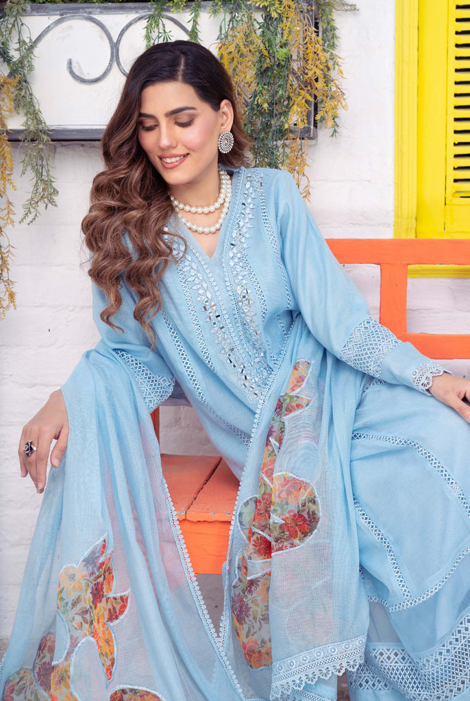 Shaan-e-Sahar Pret/Stitched 3PC Suit – D-11