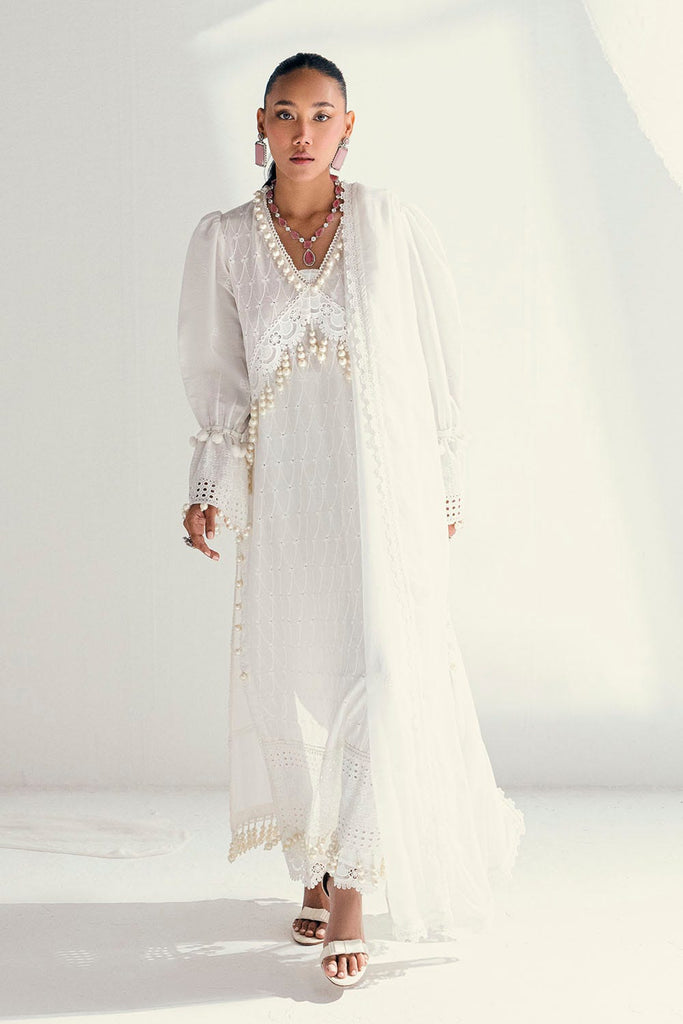 Gul Ahmed · Chikankari – 3 Piece Schiffli Embroidered Lawn Suit with Schiffli Embroidered Chiffon Dupatta PM-52052