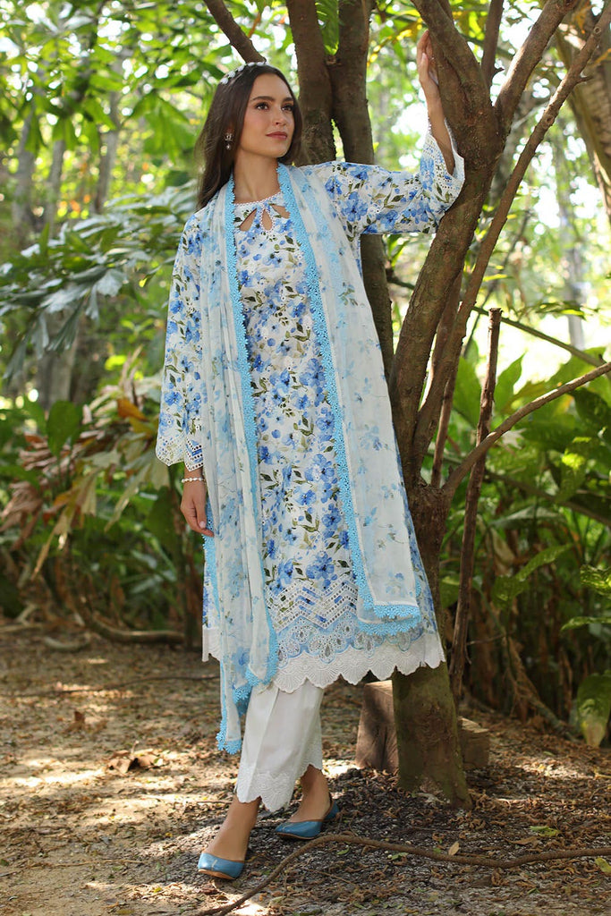 Gul Ahmed · The Joy of Summer – 3 Piece Embroidered Printed Lawn Suit with Printed Chiffon Dupatta PR-52010