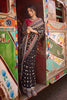 Gul Ahmed – 2 Piece Gold and Lacquer Printed Chiffon Saree with Raw Silk Blouse PRS-42002