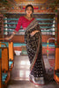 Gul Ahmed – 2 Piece Gold and Lacquer Printed Chiffon Saree with Raw Silk Blouse PRS-42002