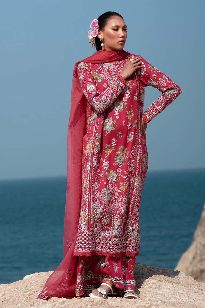 Afrozeh Summer Together Lawn – Pink Ruby