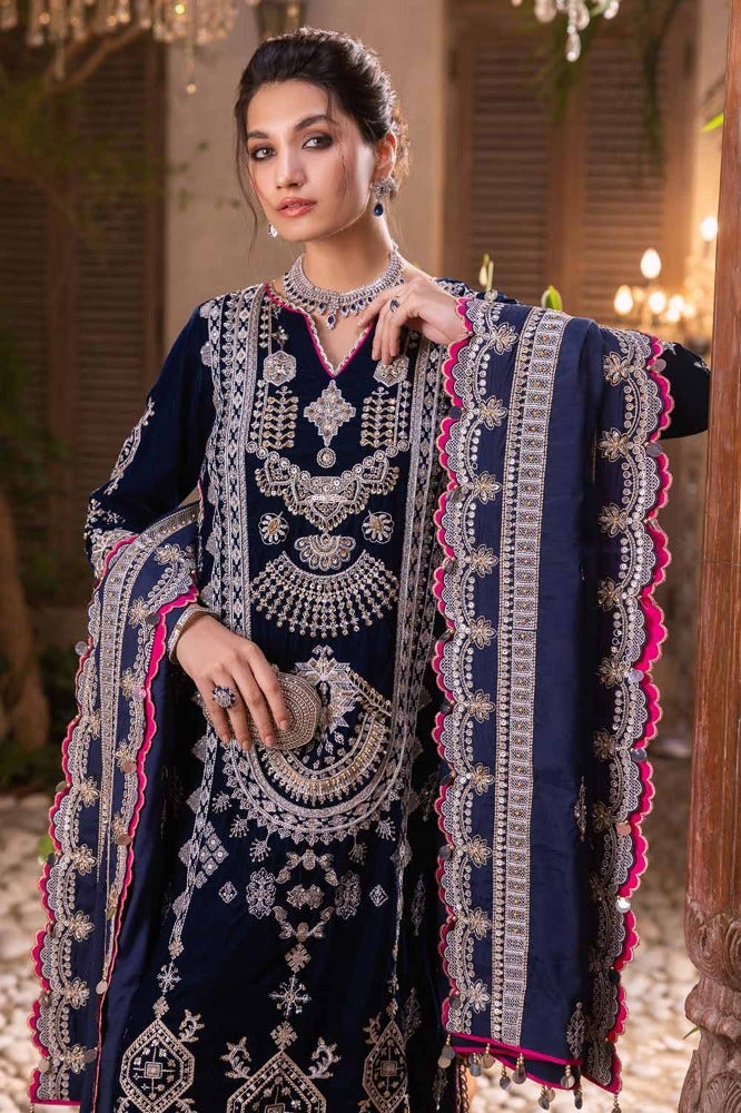Gul Ahmed Noor-e-Chashm Embroidered Velvet Suit with Hand Embroidered ...